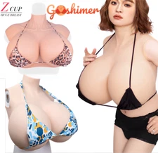 Silicone Breast Forms Breastplates Drag Queen Fake Boobs G/H/Z Cup Crossdresser