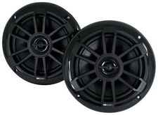(2) MB QUART NF1-116B 6.5" 80 Watt Marine 2-Way Coaxial Black Speakers For Boat