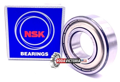 NSK 6004 ZZ Deep Groove Ball Bearing, Metal Shielded 20x42x12 mm