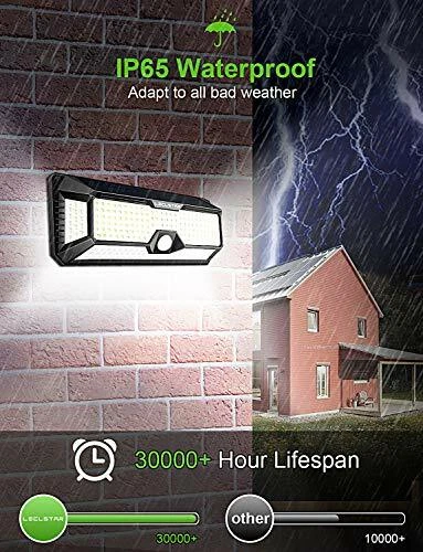 Solar Outdoor Lights Motion Sensor 4000lm 268 Leds Solar Security Light Ip65 Wat - Image 4 of 4