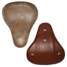 Motorcycle Spring Solo Seat Brown Leather For Harley Sportster Chopper Bobber US