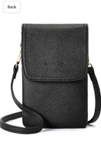 BOSTANTEN Leather Small Crossbody Bags - Designer Cell Phone Bag - Black
