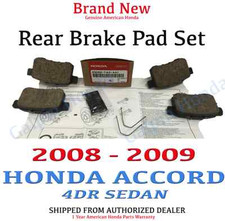 2008-2009 Honda Accord 4dr Sedan Genuine Factory Oem Rear Brake Pads 2008-2009 Honda Accord 4dr Sedan Genuine Factory Oem Rear Brake Pads