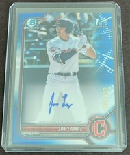 2022 Bowman Draft Chrome Joe Lampe 1st Bowman True Blue Refractor Auto /150 