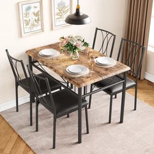 Kitchen Dining Room Table Set for 4 5 Piece with Chairs Dining Table with Chairs