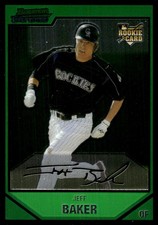Jeff Baker 2007 Bowman Chrome #204 Rockies MLB READ FREE SHIPPING AutographDen