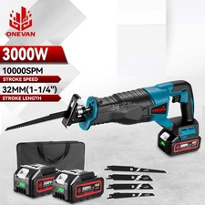 Brushless Reciprocating Saw Wood Metal Plastic Cutting Power Tool Kit 2 Battery