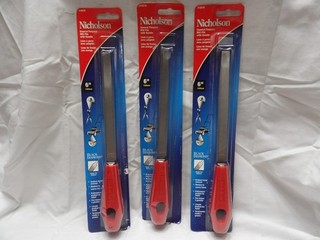 Three Nicholson 6" General Purpose Mill File