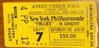 Vintage 1985 New York Philharmonic FOLLIES In Concert Ticket Stub Lincoln Center — photo 1