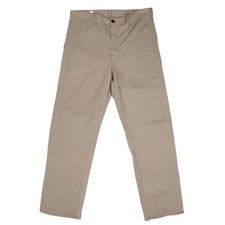 VINTAGE FRENCH WORKWEAR KHAKI SANFOR TROUSERS PANTS 1960S SIZE 34X31