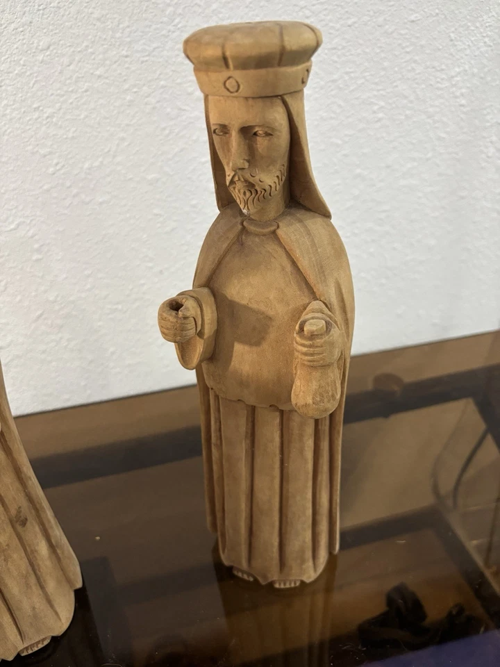 Vintage Olive Wood Hand-carved Nativity Scene 15 Piece Set - Image 3 of 4