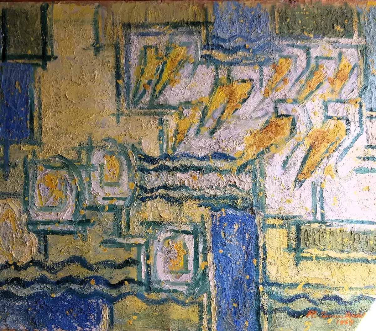 FLORICA APOSTOLEANU RUMANIA U.S.A. 1900-1992 COMPOSICION ABSTRACTA/EXPRESIONISTA