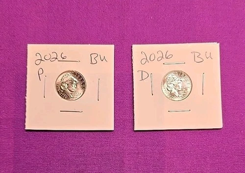 2026 P & D Emerging Liberty Dimes "BU"  In Coin Flips! **FREE SHIPPING**#wj424