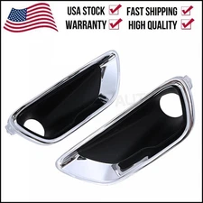 2Pcs Fog Light Lamp Cover Bezel Frame For Jeep 2017-2021 Grand Cherokee