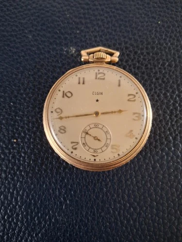 Vintage 1930s Elgin * Pocket Watch engraved U.S Truck Lines Safety Award 6-30-36