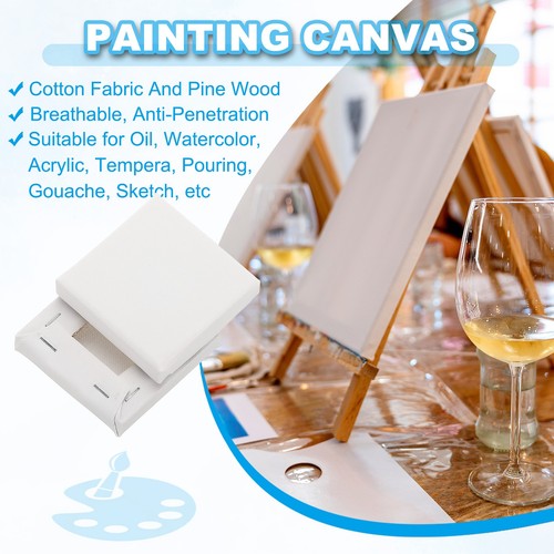 Canvas for Painting, 12 Pack 3x3" 4x4" 5x5" Oil Paint Set Art Supplies - Picture 3 of 6