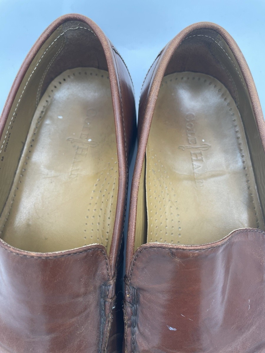 Cole Haan Slip On Brown Leather Loafers Men display picture 1