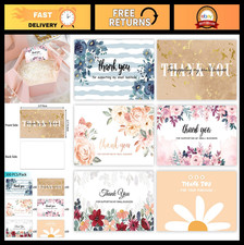 300PCS Thank You Cards - 6 Designs, 2"x3.5" Small Customer Appreciation Cards fo