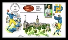 DR JIM STAMPS US COVER KNUTE ROCKNE NOTRE DAME FOOTBALL FDC HAM HAND PAINTED