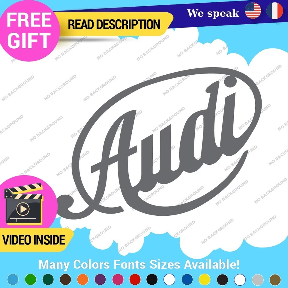 Fits Audi Old Vintage 1909 Ring Decals Stickers Vinyl Quattro Sport Racing Car - Image 3 of 4