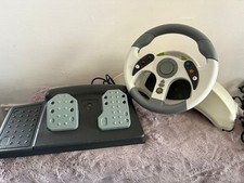 Madcatz MC2 Microcon Racing Wheel and Pedals for Xbox Original FREE P&P