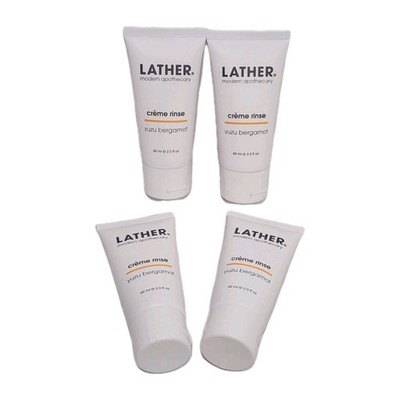 Lot of 4x Travel LATHER Modern Apothecary YUZU BERGAMOT Creme Rinse Conditioner
