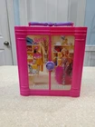 Vintage 1997 Barbie Fashion Avenue Storage Wardrobe carry Case Closet Diorama