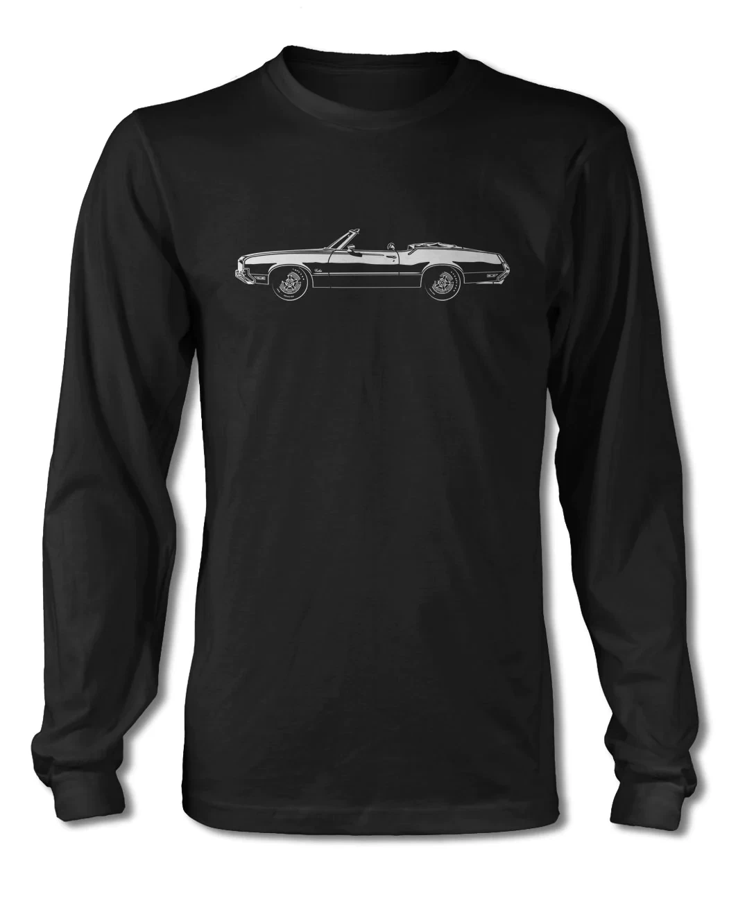 1971 Oldsmobile Cutlass Supreme cabriolet manches longues T shirt 6 couleurs américain