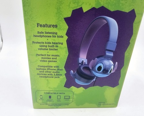 New Disney Stitch Kids Safe Volume Limiting Headphones Adjustable 6+ - Imagen 6 de 6