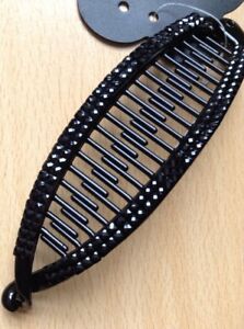 A Black Studded Design Banana Fish Hair Clip Ebay