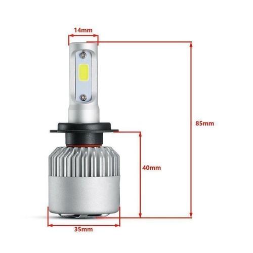 H7 & H11 LED Headlight High/Low Combo 6000K 1000000LM Kit 4 Bulbs White Bright - Picture 10 of 12