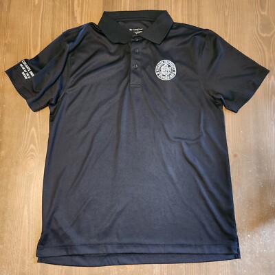 Colgate University Polo Embroidered Black Shirt Dean Of The College Div. Mens M