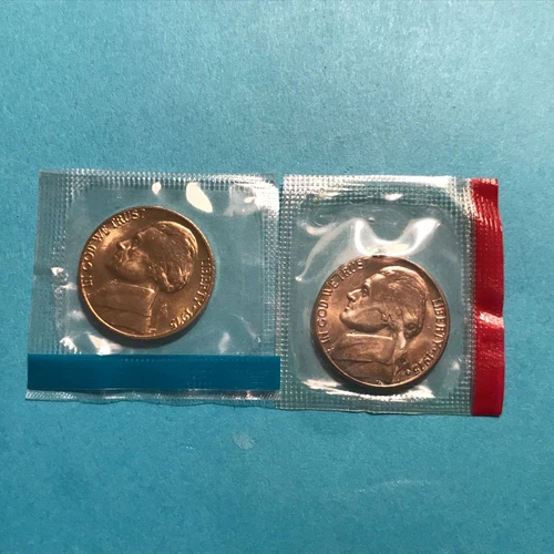 1975 P&D Jefferson Nickels in US Mint Cello Unc   FREE SHIP