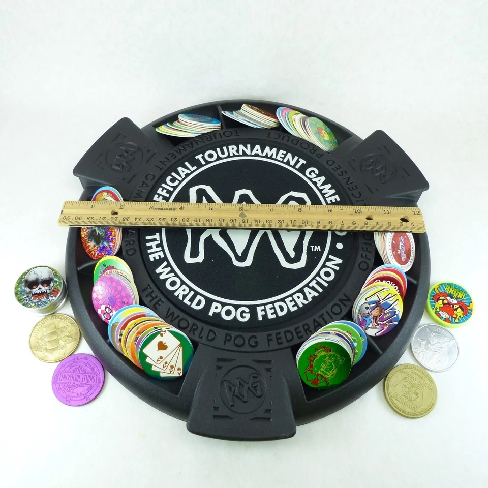 Lote de 100 Pogs, 6 Slammers Listo para Jugar Torneo Juego Tablero y Pad de los años 90 Foto 4 de 4