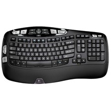 Logitech K350 Wireless Wave Ergonomic Keyboar...