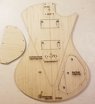 Custom Hybrid Armada HH Strat Guitar Body Template 4strat Neck 3ply AR2