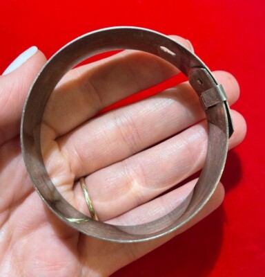 アクセサリー Vintage Silver Heavy Wide Bangle 925 s-l400.jpg