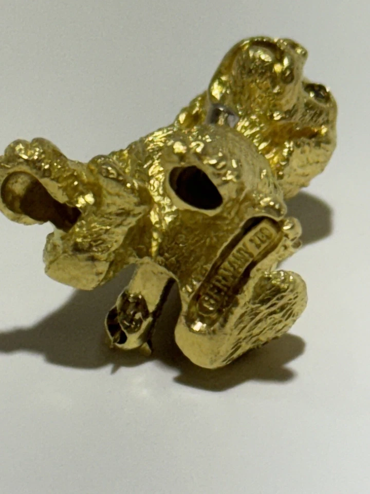 Broche prendedor Tiffany & Co. diamante zafiro oro 18k perro Foto 4 de 4