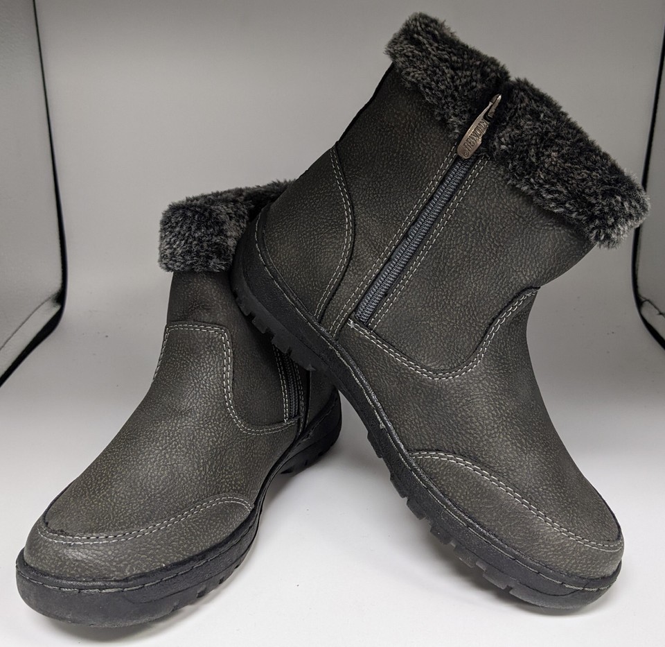 Khombu Addison Women's Grey Memory Foam Water Repellent AllWeather