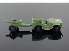 TIM-MEE TOY SOLDIER PLAYSET US ARMY M151 JEEP W/ CANNON 105MM HOWITZER ARTILLERY