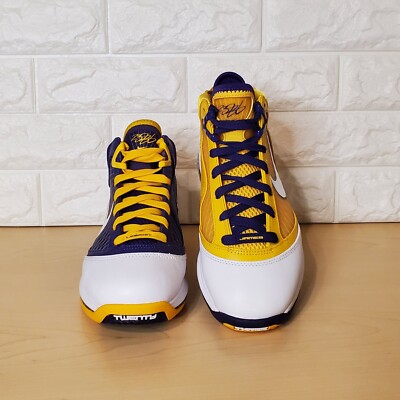 Nike Lebron 7 VII QS Media Day LA Mens Size 6 Purple White Yellow CW2300-500 Nike Lebron 7 VII QS Media Day LA Mens Size 6 Purple White  main image 3