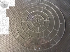 Quilting Template Ruler 3mm thick create Nesting Rings for Low Shank Machines