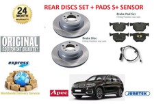 REAR AXLE BRAKE DISCS and PADS SET for BMW X6 (E71, E72) xDrive 30d 2010-2014