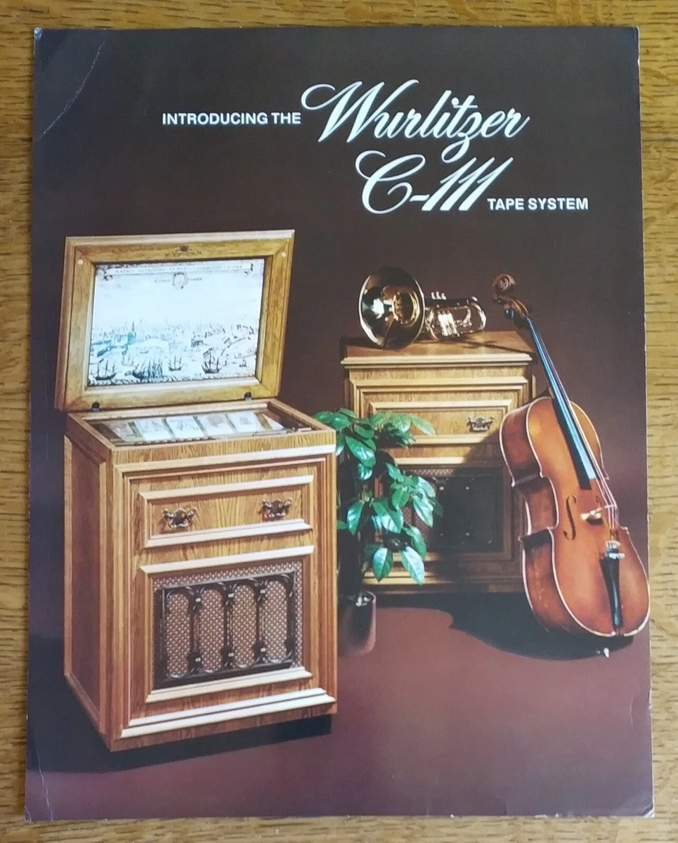 ORIGINAL Jukebox Flyer for Wurlitzer C-111 Printed in ENGLISH