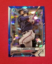 2021 Bowman Chrome Prospects Sapphire Shea Langeliers #BCP-28 Atlanta Braves