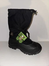 New Kamik K3 Size 12 Winter Snow Boots Black Waterproof Removable Lining -40 C