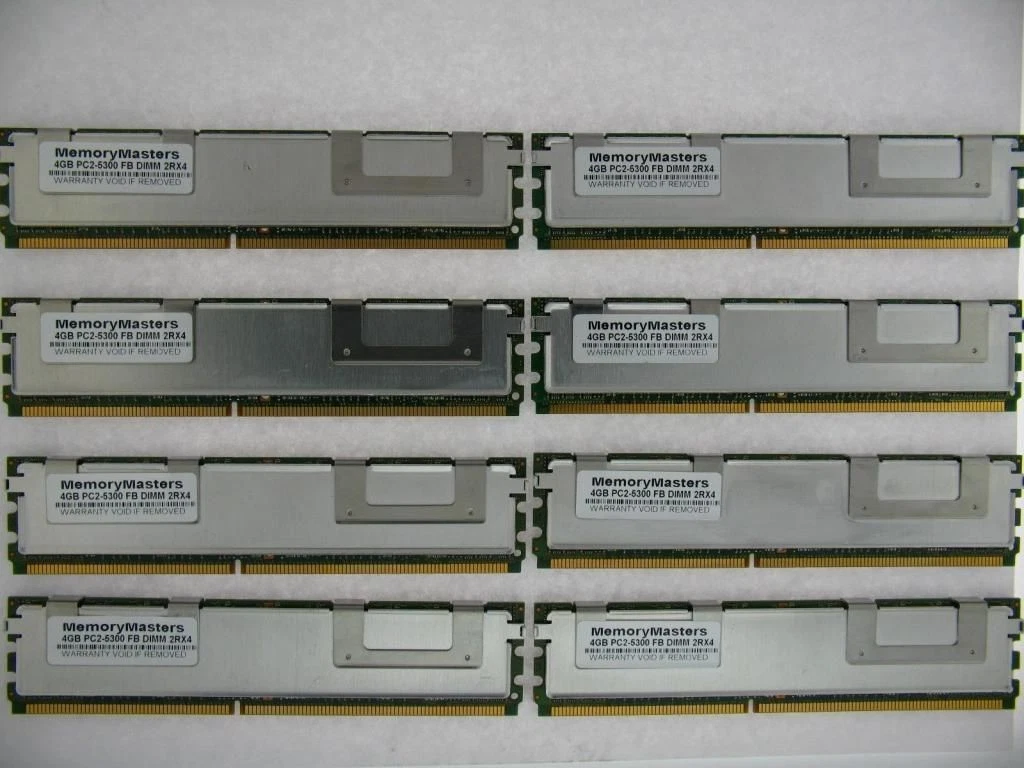 Barrette Mémoire Serveur EMC 8GB 2RX4 PC2-5300F DDR2 FBDIMM ECC Avec Dissipateur (Reconditionné)