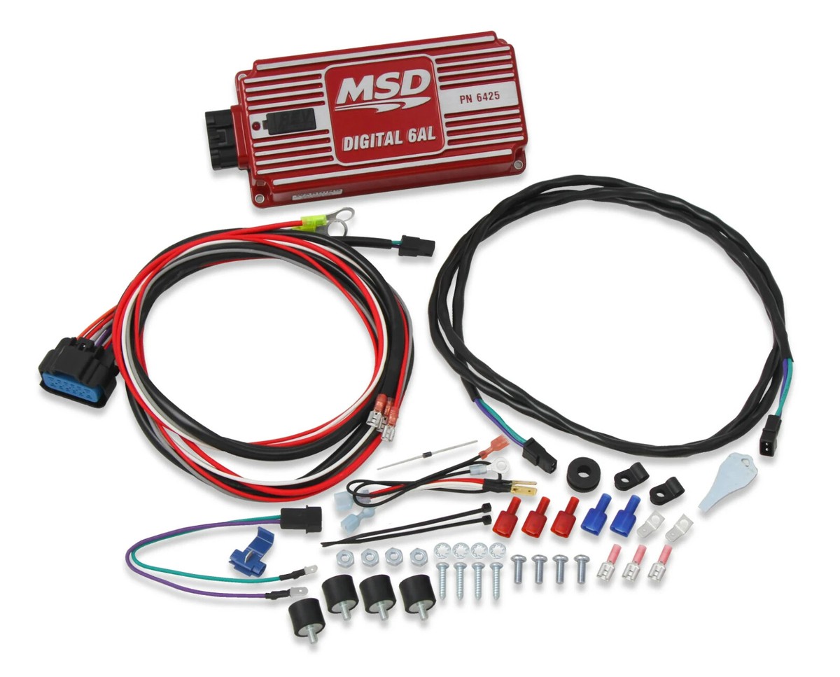 MSD Digital 6AL Ignition Control Box Red w/ Built-In Rev-Limit Control - 6425 MSD Digital 6AL Ignition Control Box Red w/ Built-In Rev-Limit Control - 6425