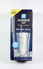 1 box of 10 Ball ALUMINUM CUP Lightweight & Sturdy 20oz Cups Refill Recycle
