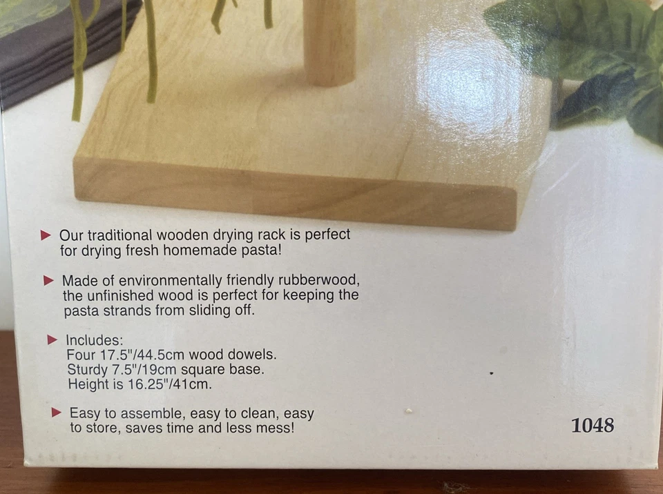 Norpro Pasta Drying Rack Wood, 16.5” Brand New In Box - Image 3 of 4